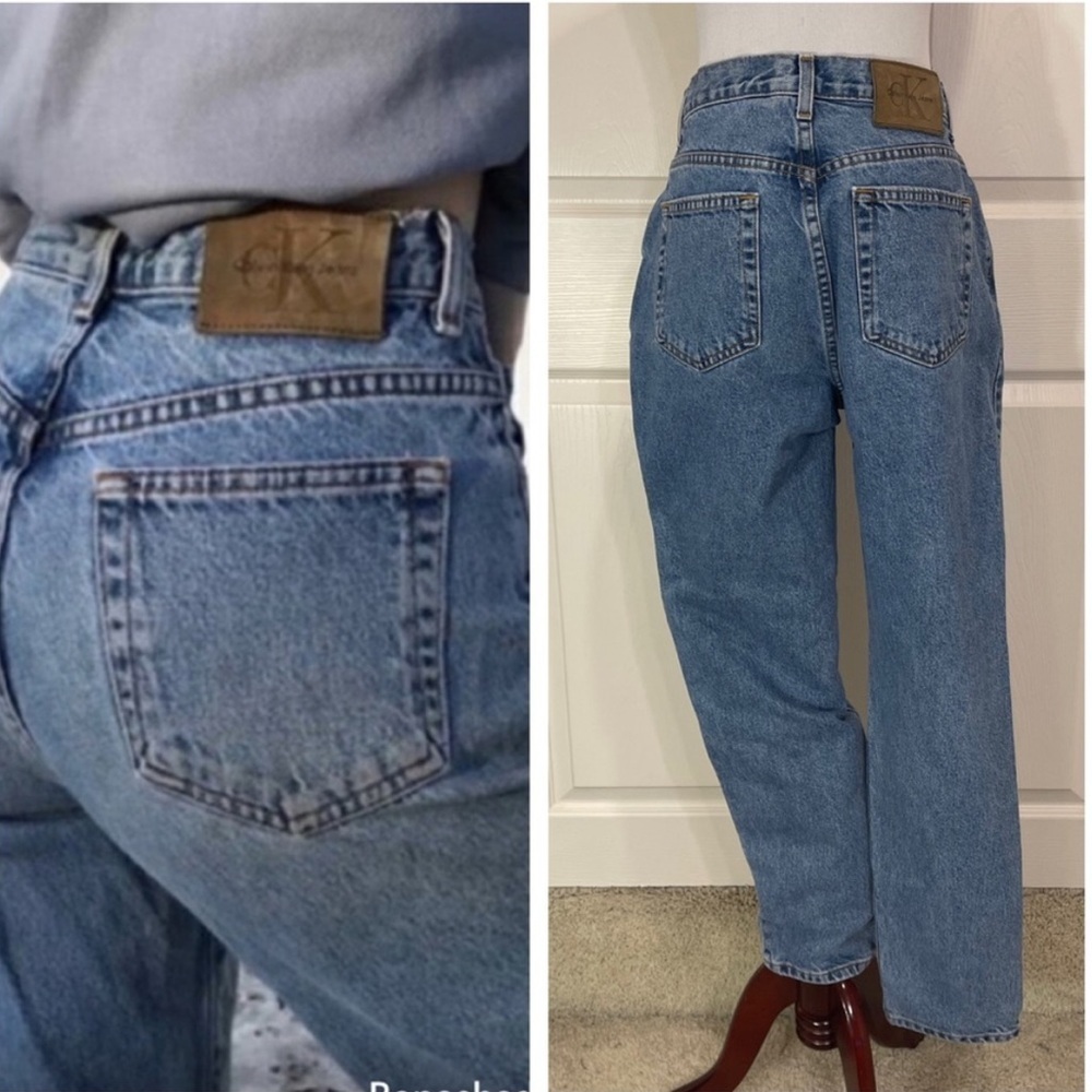 Vintage Calvin Klein Acid Wash mom jeans Size 15 Or 32
